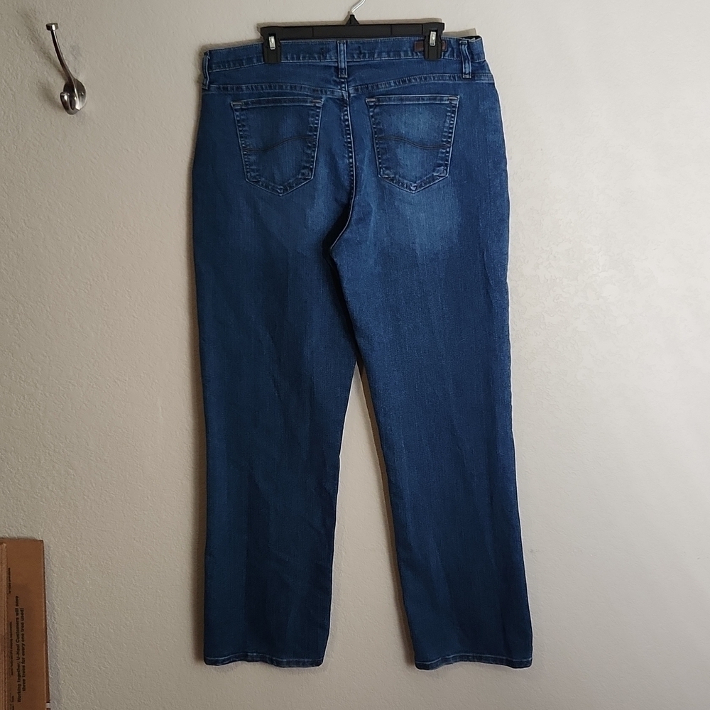 Lee Jeans Womens Size 16 L platinum label relaxed fit straight leg